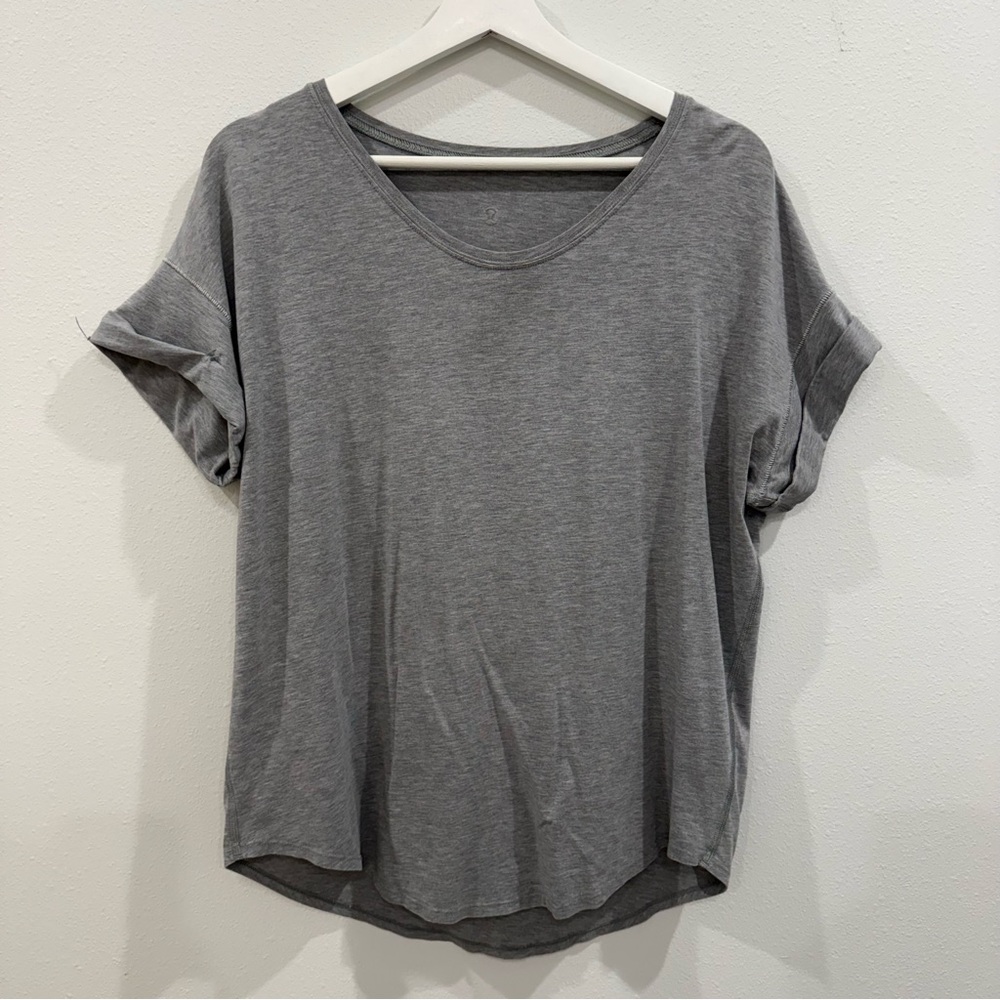 Lululemon Weekend Short Sleeve Heathered Medium Grey 10